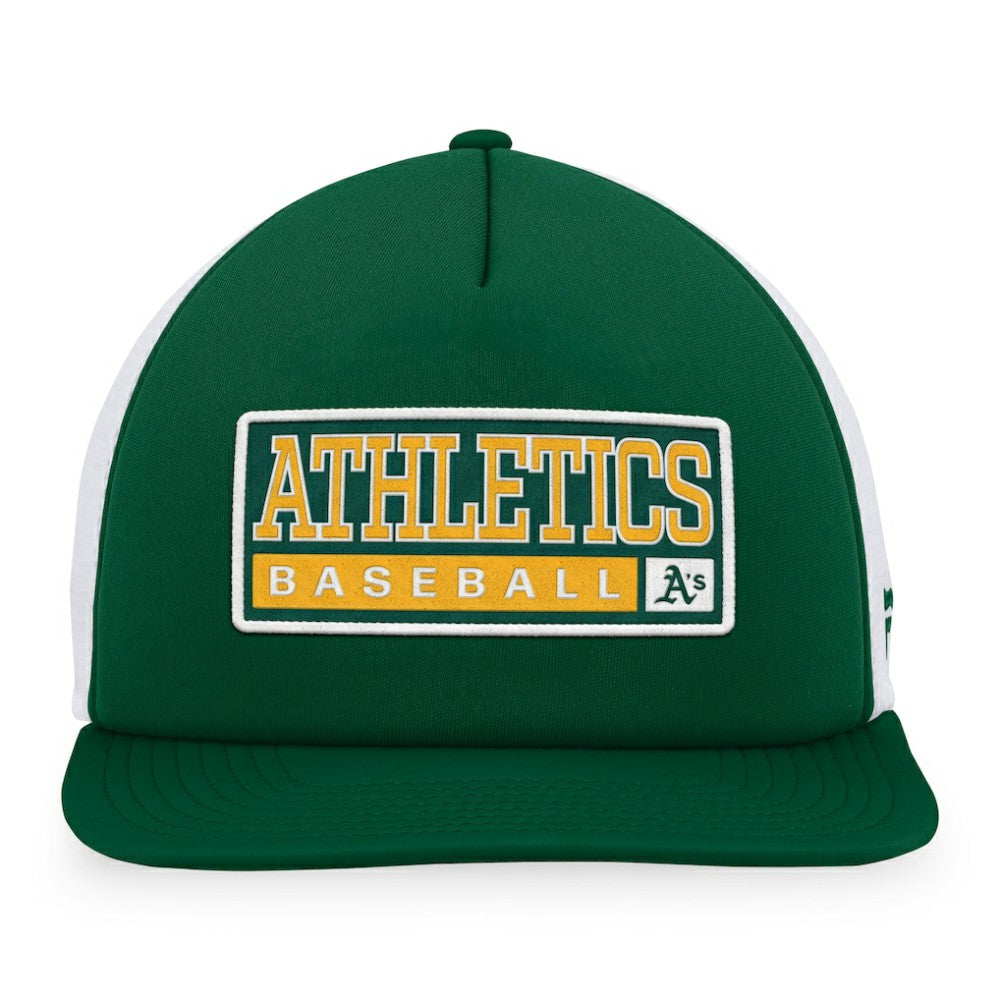Athletics Majestic Foam Trucker Snapback Hat - Green/White - MLB on Sale