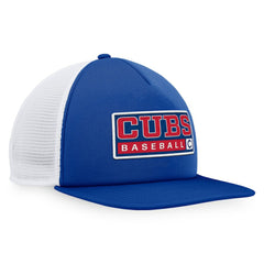 Chicago Cubs Majestic Foam Trucker Snapback Hat - Royal/White - MLB on Sale