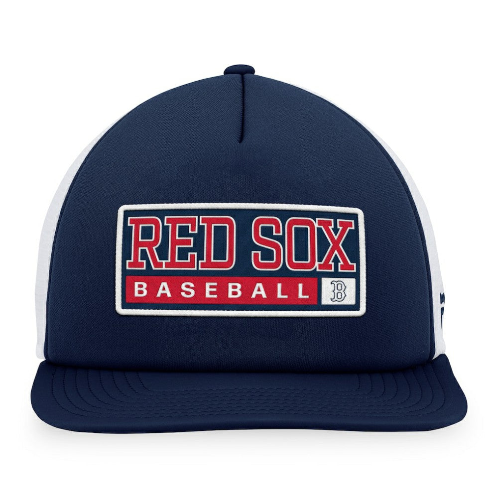 Boston Red Sox Majestic Foam Trucker Snapback Hat - Navy/White - MLB Online