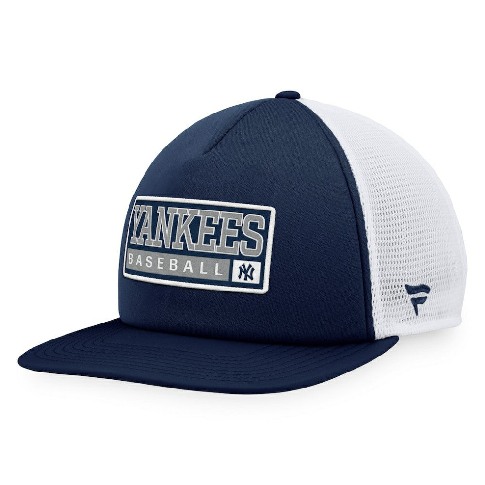 New York Yankees Majestic Foam Trucker Snapback Hat - Navy/White - MLB Sale