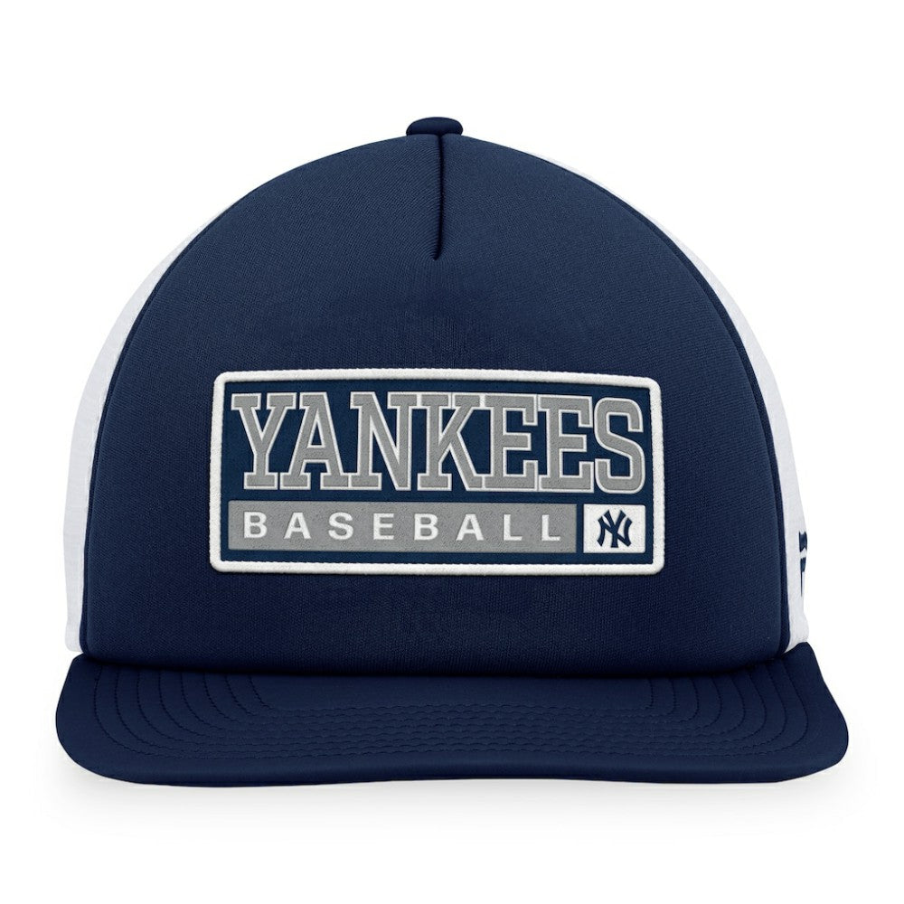 New York Yankees Majestic Foam Trucker Snapback Hat - Navy/White - MLB Sale