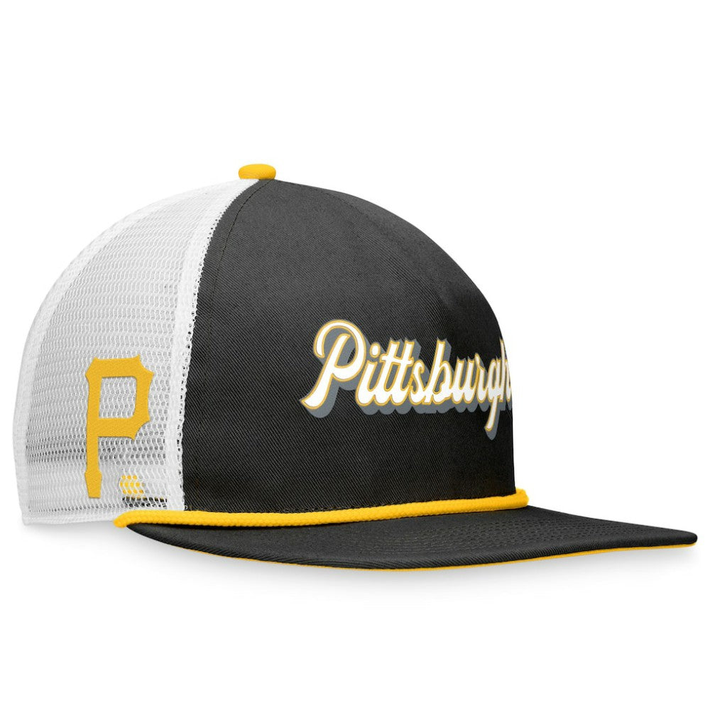 Pittsburgh Pirates Fanatics Heritage Golfer Snapback Hat - Black - Fanatics Sale