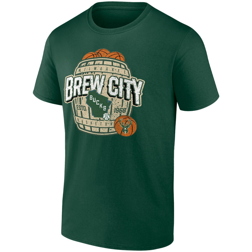 Milwaukee Bucks Brew City Hometown Collection T-Shirt Hunter Green | Fanatics US