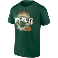 Milwaukee Bucks Brew City Hometown Collection T-Shirt Hunter Green | Fanatics US