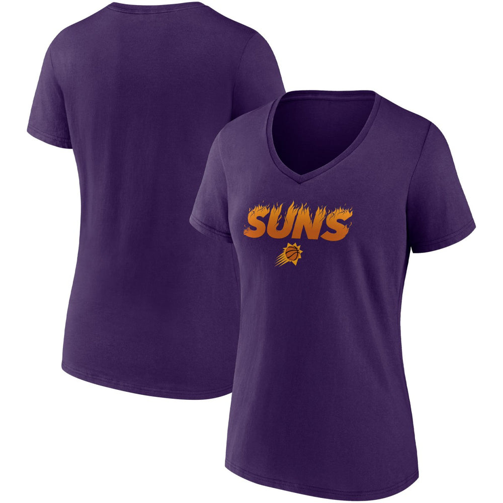 Phoenix Suns Women's Hometown Collection On Fire V-Neck T-Shirt Purple | Fanatics Near Me