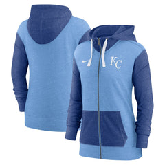 Kansas City Royals Nike Women's Full-Zip Hoodie - Light Blue - Nike on Sale