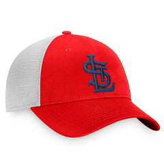 St. Louis Cardinals Fanatics Cooperstown Collection Core Trucker Snapback Hat - Red/White - Fanatics Discount