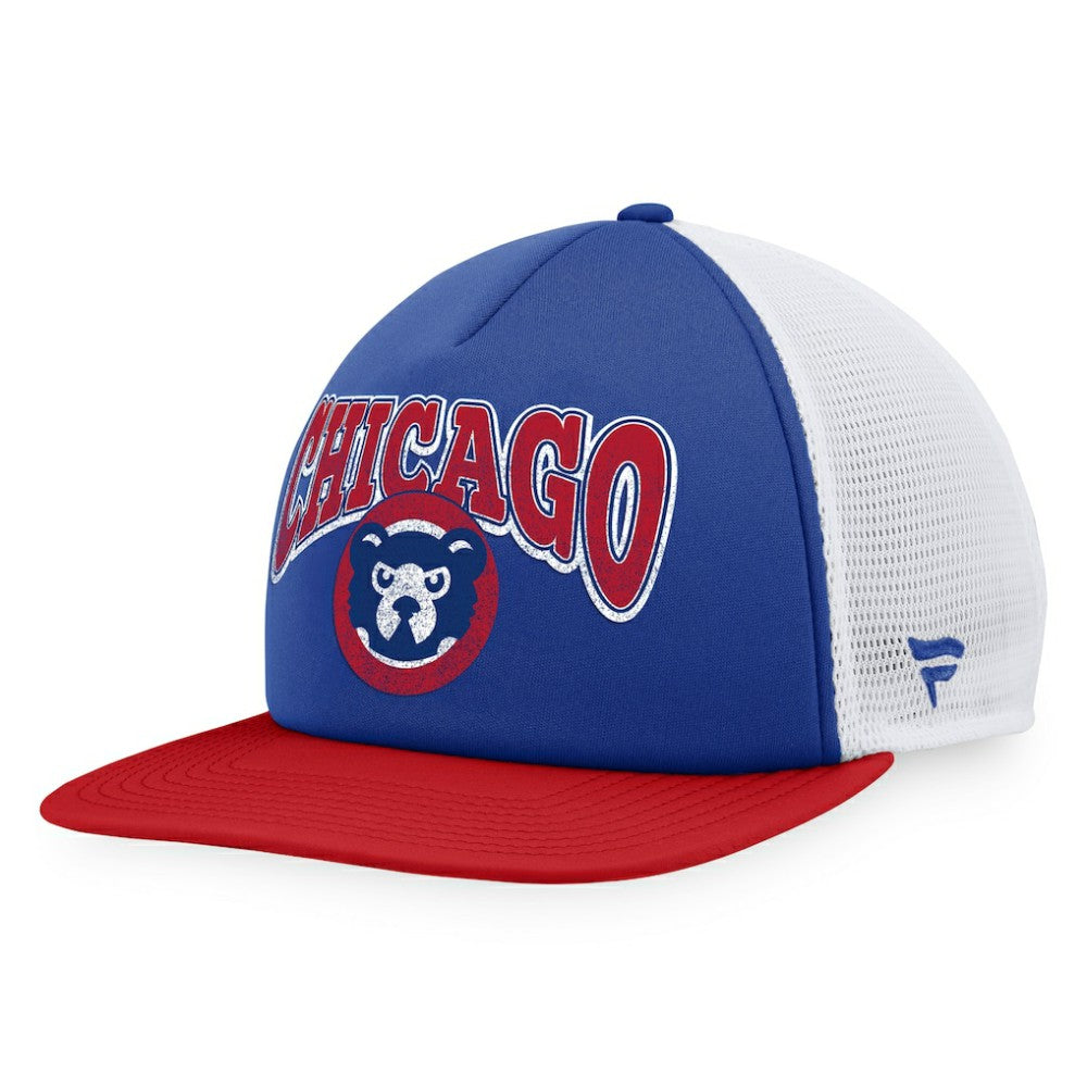 Chicago Cubs Fanatics Heritage Foam Front Trucker Snapback Hat - Royal/Red - Fanatics Discount
