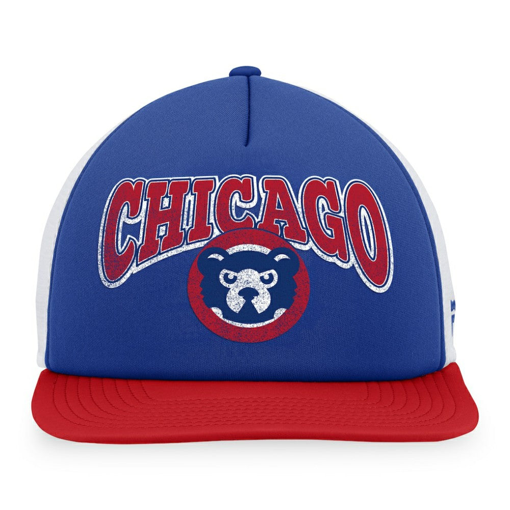 Chicago Cubs Fanatics Heritage Foam Front Trucker Snapback Hat - Royal/Red - Fanatics Discount