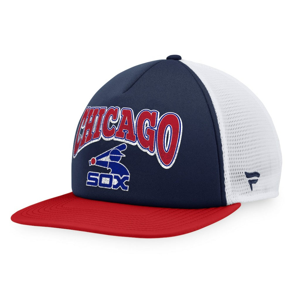 Chicago White Sox Fanatics Heritage Foam Front Trucker Snapback Hat - Navy/Red - Fanatics on Sale