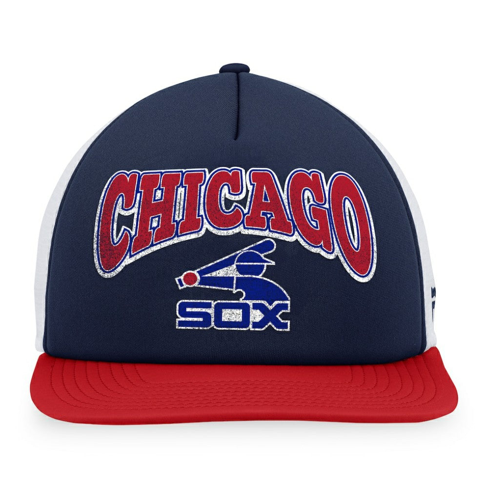 Chicago White Sox Fanatics Heritage Foam Front Trucker Snapback Hat - Navy/Red - Fanatics on Sale