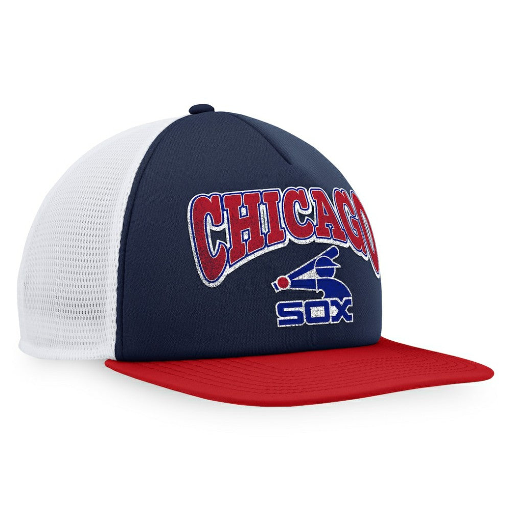 Chicago White Sox Fanatics Heritage Foam Front Trucker Snapback Hat - Navy/Red - Fanatics on Sale