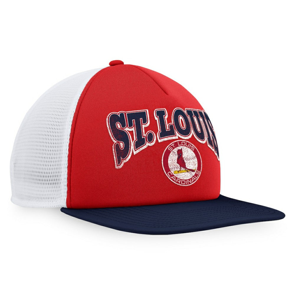 St. Louis Cardinals Fanatics Heritage Foam Front Trucker Snapback Hat - Red/Navy - Fanatics on Sale