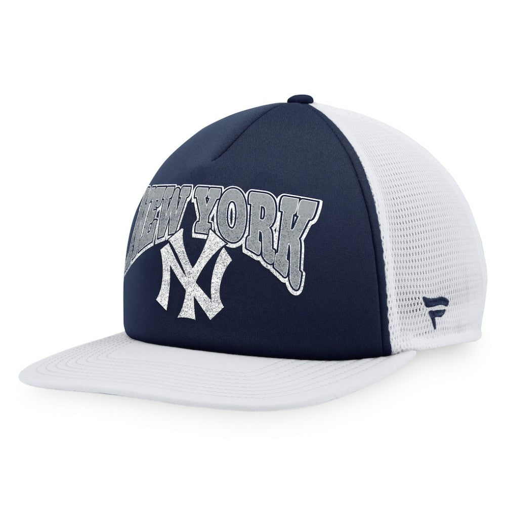 New York Yankees Fanatics Heritage Foam Front Trucker Snapback Hat - Navy/White - Fanatics Discount
