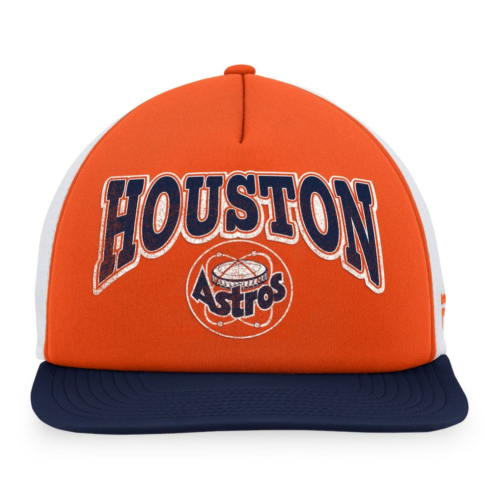 Houston Astros Fanatics Heritage Foam Front Trucker Snapback Hat - Orange/Navy - Fanatics on Sale