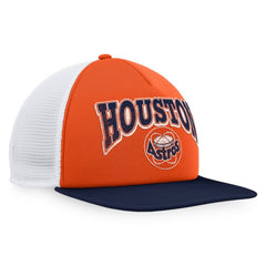 Houston Astros Fanatics Heritage Foam Front Trucker Snapback Hat - Orange/Navy - Fanatics on Sale