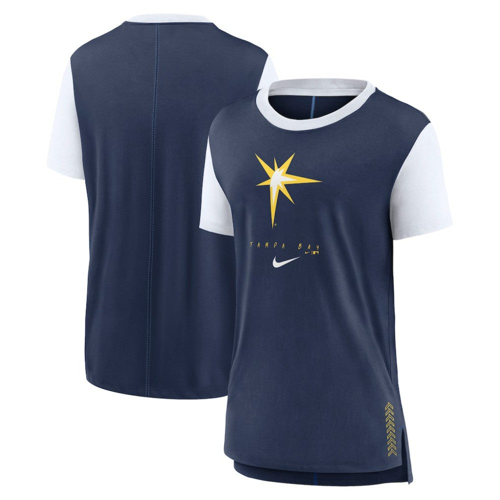 Tampa Bay Rays Nike Women's Local Touch Fashion T-Shirt - Navy - Nike Lifestyle