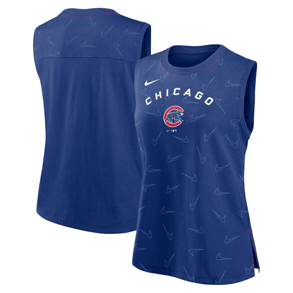 Chicago Cubs Nike Women's Muscle Play Tank Top - Royal - Nike Discount