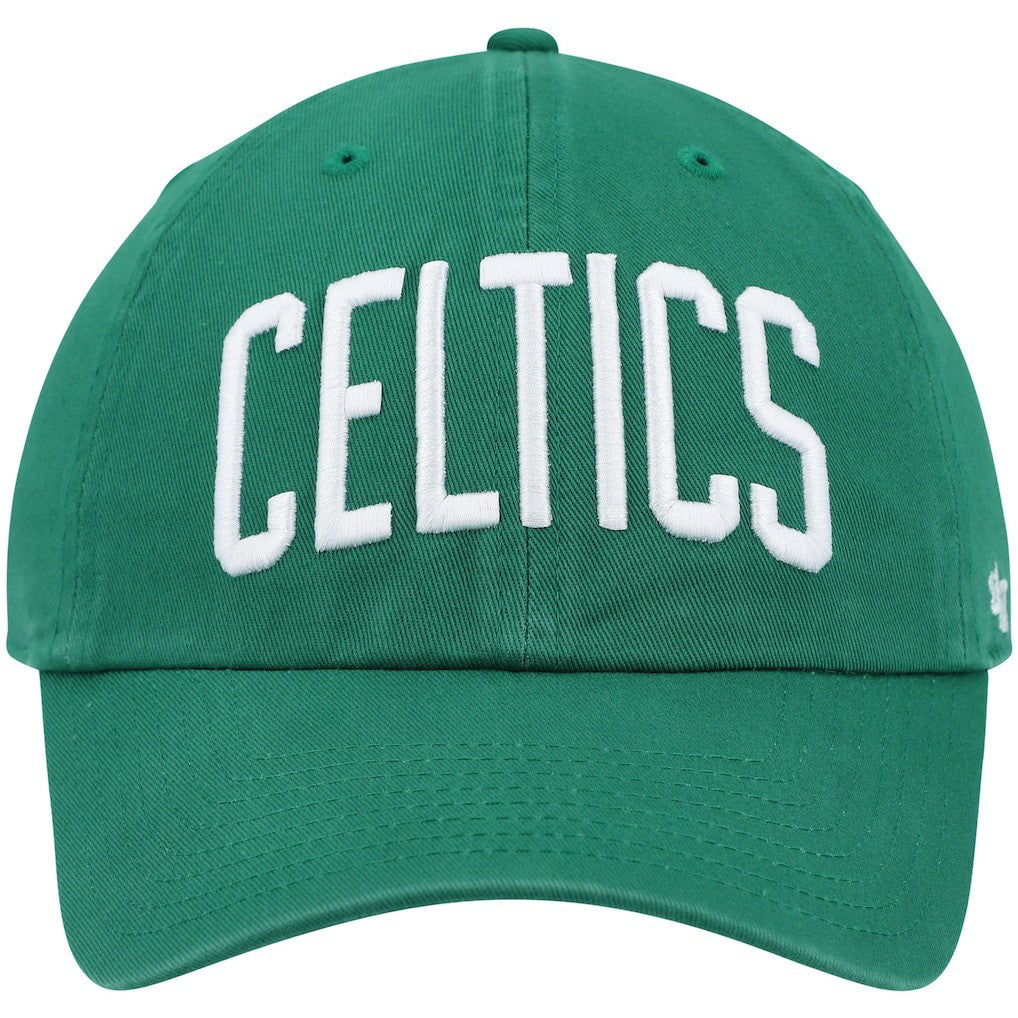 Boston Celtics '47 Clean Up Wordmark Adjustable Hat Kelly Green | 47 brand US
