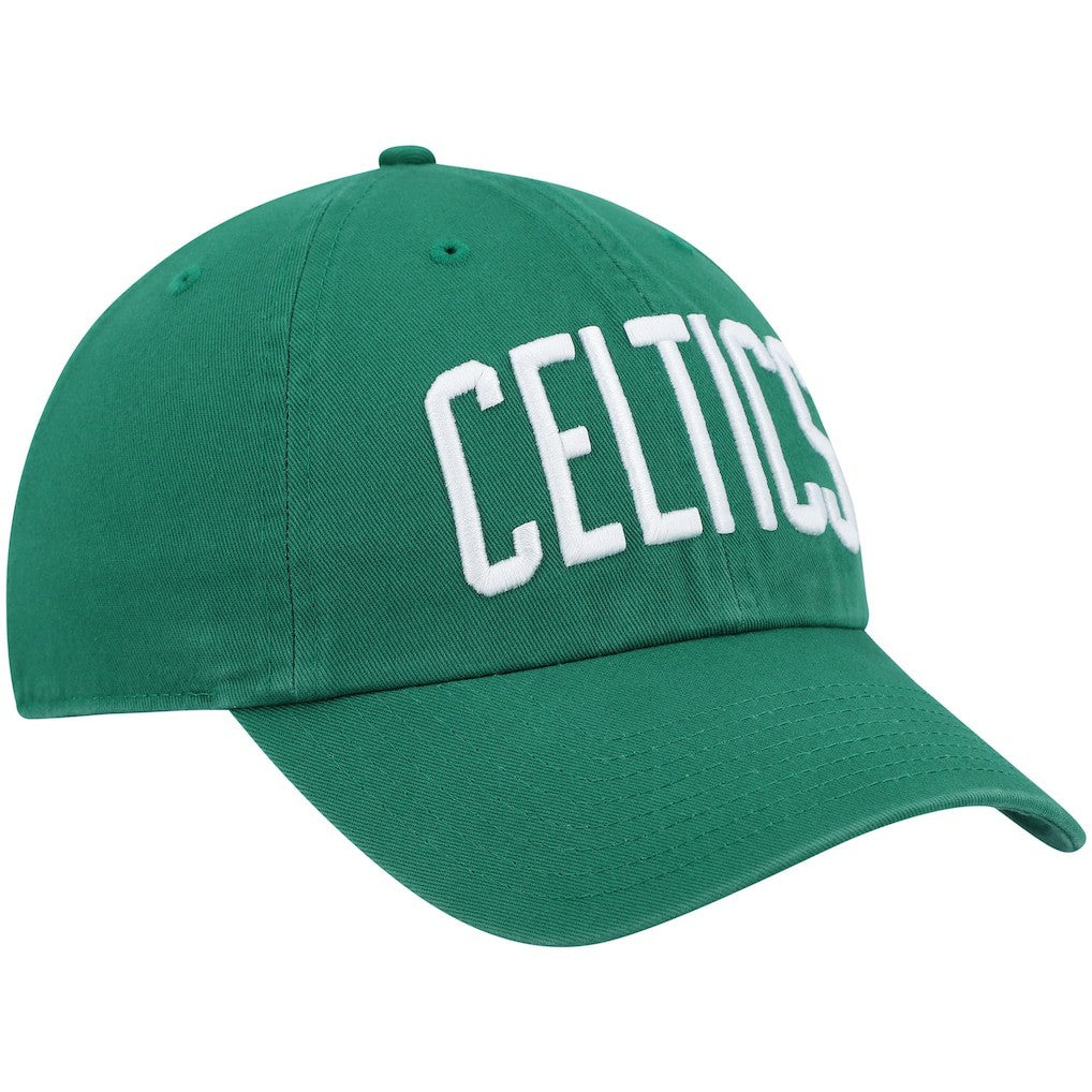 Boston Celtics '47 Clean Up Wordmark Adjustable Hat Kelly Green | 47 brand US