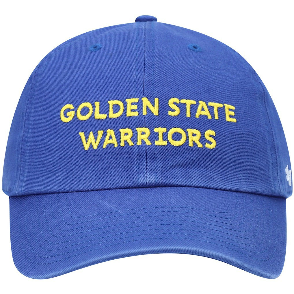 Golden State Warriors '47 Clean Up Wordmark Adjustable Hat for sale Royal | 47 brand US
