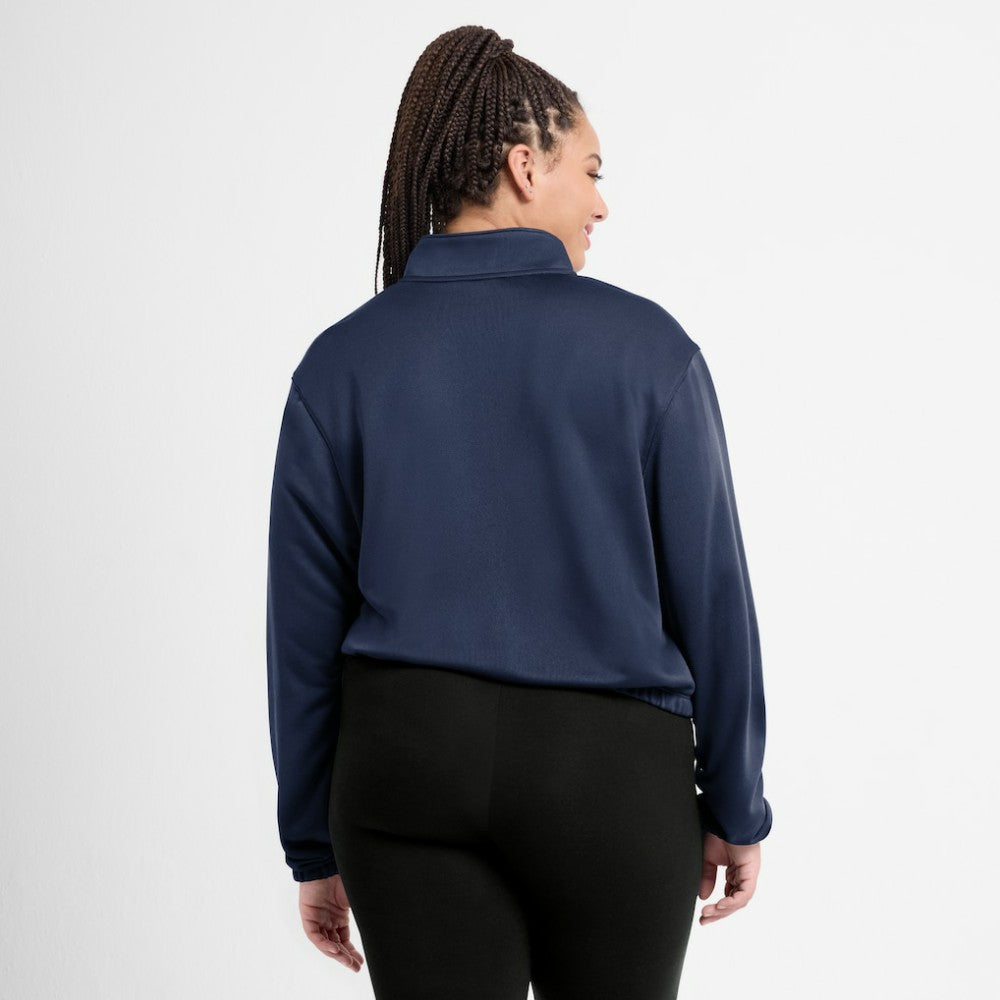Chicago White Sox Nike Women's Rewind Splice Half-Zip Semi-Cropped Bubble Hem Sweatshirt - Navy - Nike on Sale