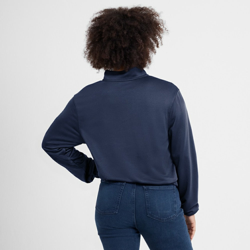 San Diego Padres Nike Women's Rewind Splice Half-Zip Semi-Cropped Bubble Hem Sweatshirt - Navy - Nike Discount