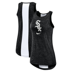 Chicago White Sox Nike Women's Dri-FIT Performance Right Mix High Neck Tank Top - Black - Nike on Sale