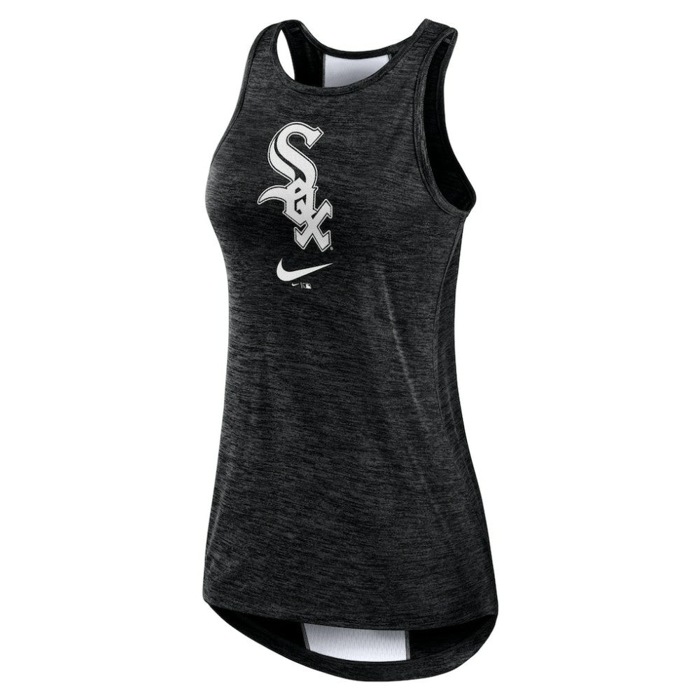 Chicago White Sox Nike Women's Dri-FIT Performance Right Mix High Neck Tank Top - Black - Nike on Sale