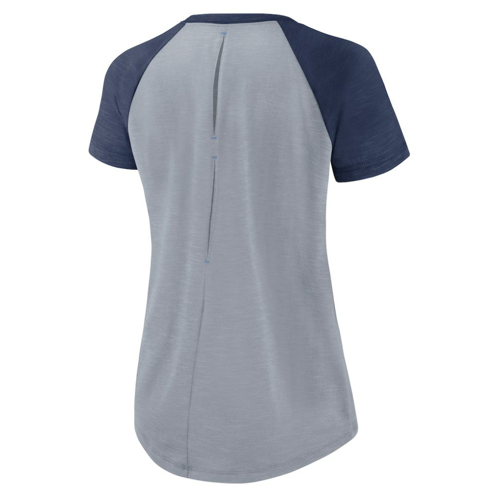 Tampa Bay Rays Nike Women's Summer Breeze Raglan Fashion T-Shirt - Heather Gray - Nike Online