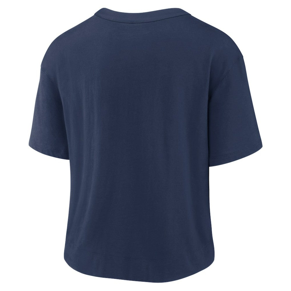 Detroit Tigers Nike Women's Line Up High Hip Fashion T-Shirt - Navy/White - Nike on Sale