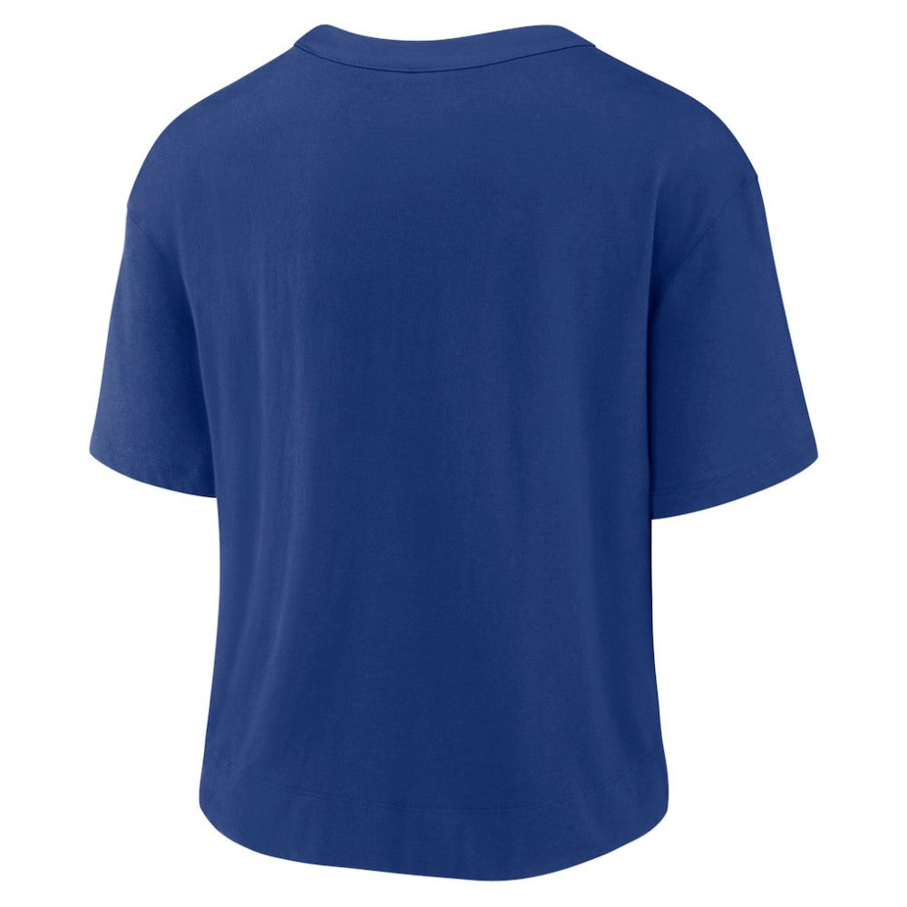 Los Angeles Dodgers Nike Women's Line Up High Hip Fashion T-Shirt - Royal/White - Nike Discount