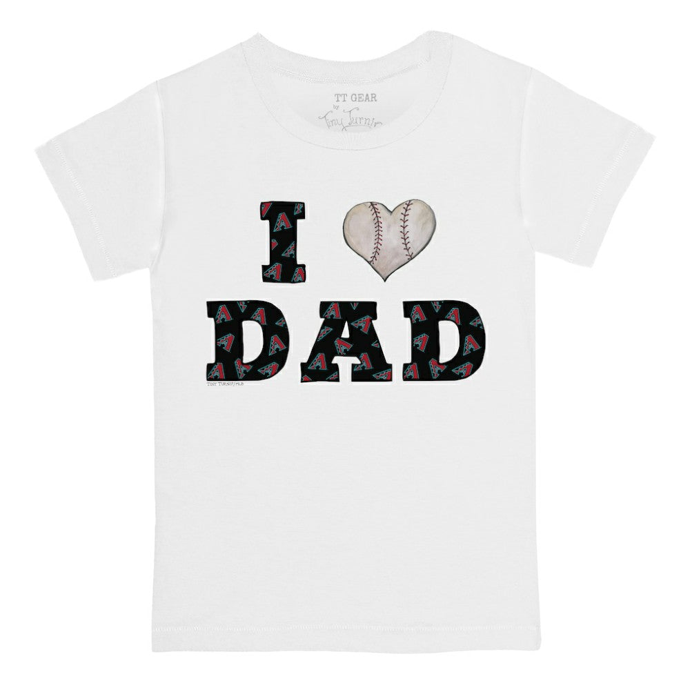 Arizona Diamondbacks Tiny Turnip Youth I Love Dad T-Shirt - White - MLB Lifestyle