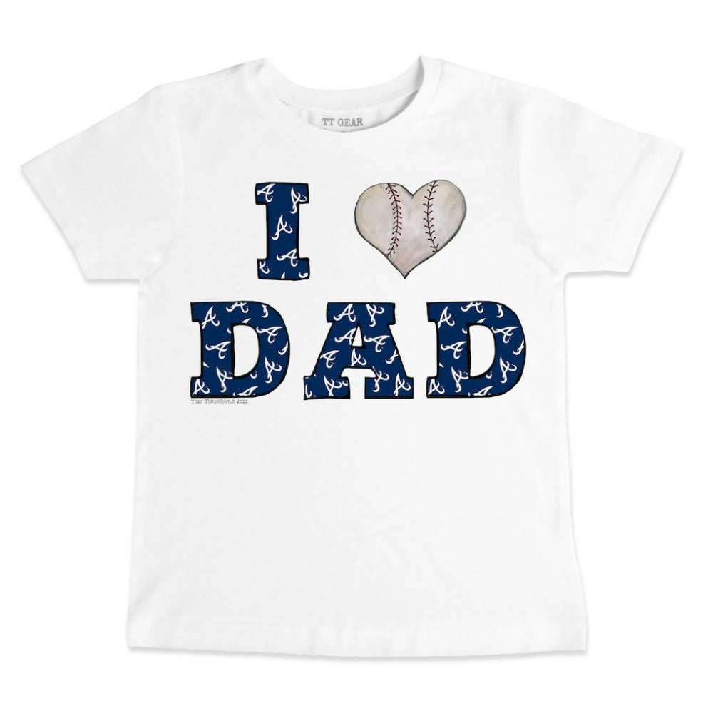 Atlanta Braves Tiny Turnip Youth I Love Dad T-Shirt - White - MLB Sale
