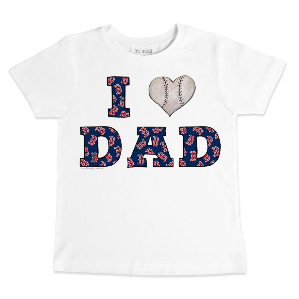 Boston Red Sox Tiny Turnip Youth I Love Dad T-Shirt - White - MLB Sale
