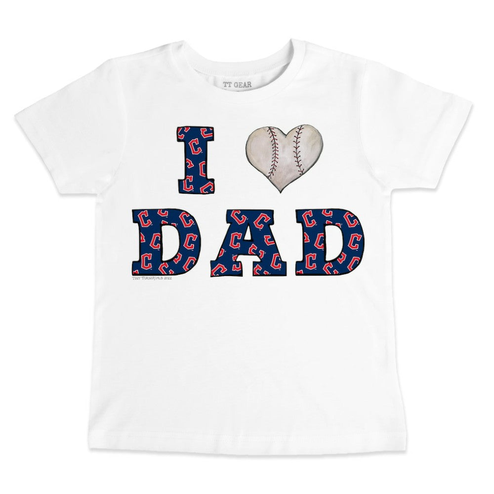 Cleveland Guardians Tiny Turnip Youth I Love Dad T-Shirt - White - MLB Online