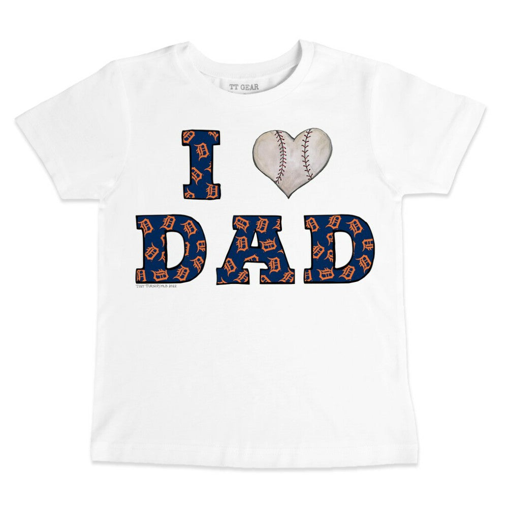 Detroit Tigers Tiny Turnip Youth I Love Dad T-Shirt - White - MLB Lifestyle