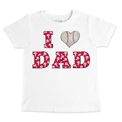 Philadelphia Phillies Tiny Turnip Youth I Love Dad T-Shirt - White - MLB Discount