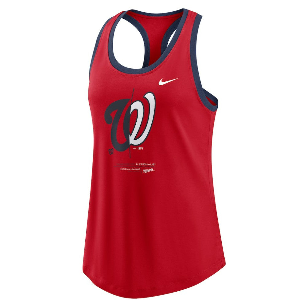 Washington Nationals Nike Women's Tech Tri-Blend Tank Top - Red - Nike Lifestyle