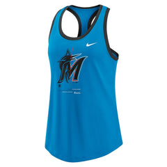 Miami Marlins Nike Women's Tech Tri-Blend Tank Top - Blue - Nike Lifestyle