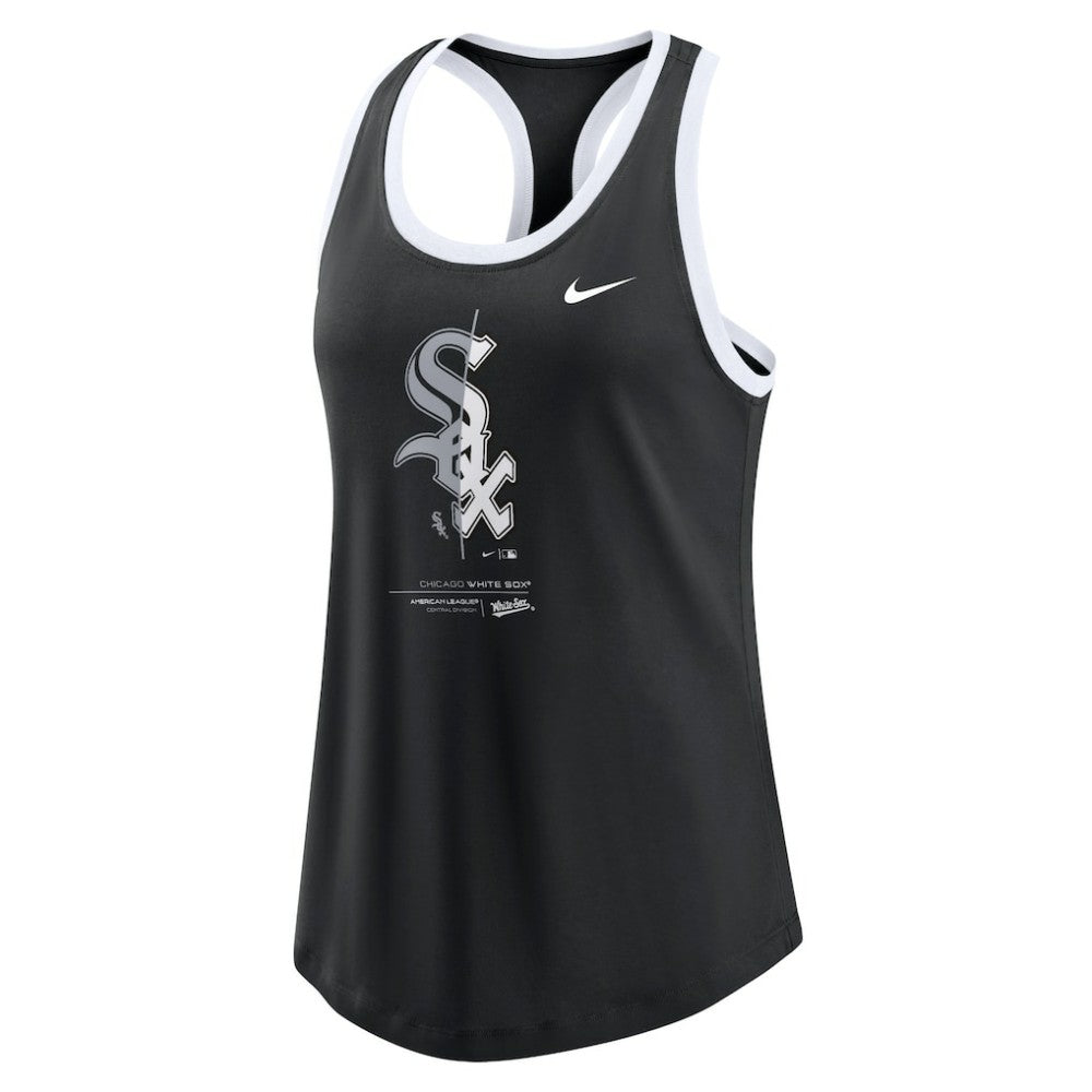 Chicago White Sox Nike Women's Tech Tri-Blend Tank Top - Black - Nike Online