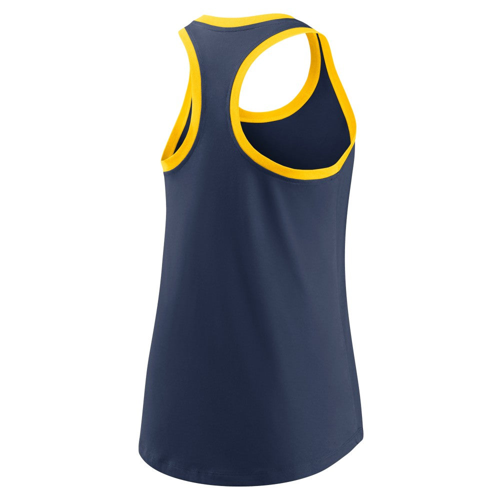 Milwaukee Brewers Nike Women's Tech Tri-Blend Tank Top - Navy - Nike Discount