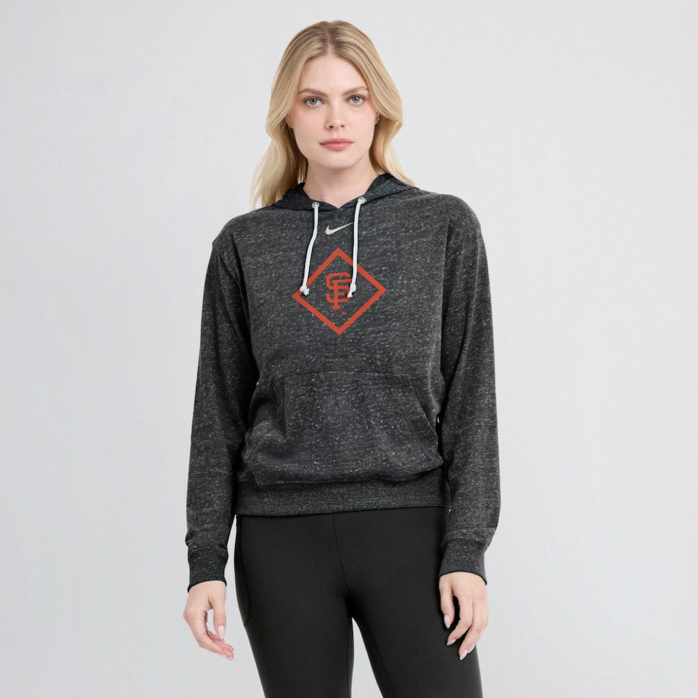 San Francisco Giants Nike Women's Diamond Icon Gym Vintage Lightweight Hooded Top - Black - Nike Online