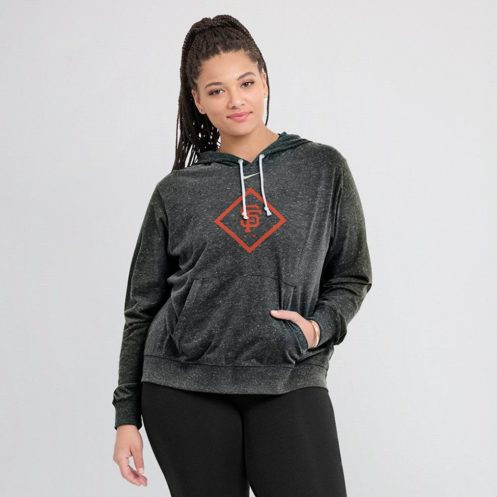 San Francisco Giants Nike Women's Diamond Icon Gym Vintage Lightweight Hooded Top - Black - Nike Online