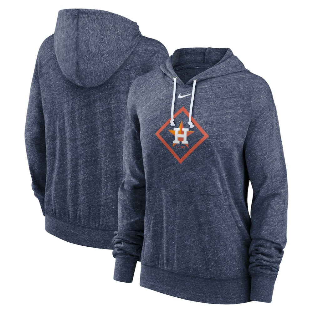 Houston Astros Nike Women's Diamond Icon Gym Vintage Lightweight Hooded Top - Navy - Nike Lifestyle