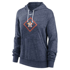 Houston Astros Nike Women's Diamond Icon Gym Vintage Lightweight Hooded Top - Navy - Nike Lifestyle