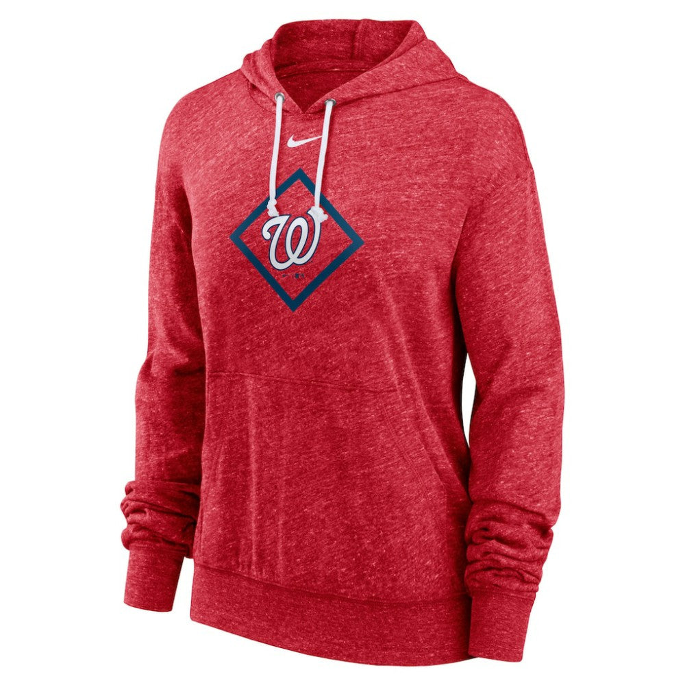 Washington Nationals Nike Women's Diamond Icon Gym Vintage Lightweight Hooded Top - Red - Nike Lifestyle