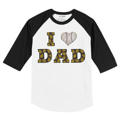 San Diego Padres Tiny Turnip Youth I Love Dad 3/4-Sleeve Raglan T-Shirt - White/Black - MLB Sale