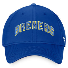 Milwaukee Brewers Fanatics Cooperstown Core Flex Hat - Royal - Fanatics Discount