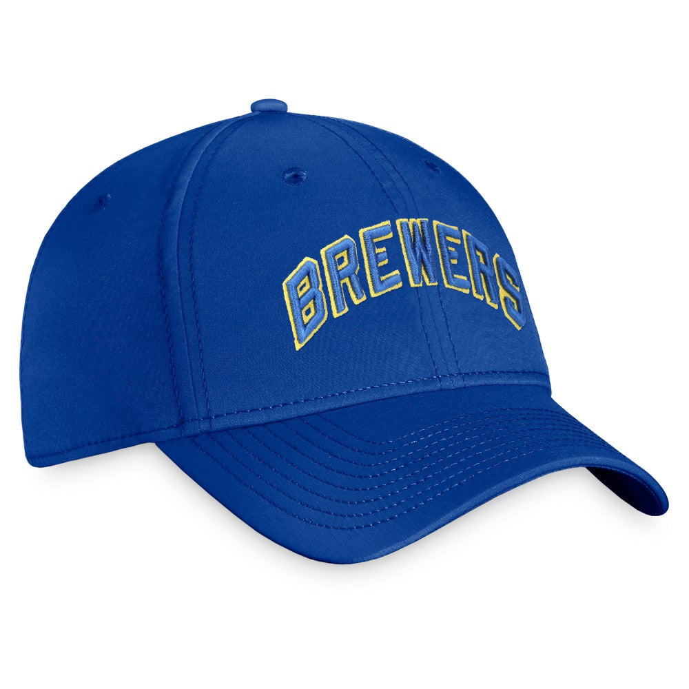 Milwaukee Brewers Fanatics Cooperstown Core Flex Hat - Royal - Fanatics Discount